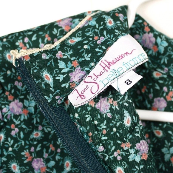 Vintage Jane Schaffhausen Belle France Cotton Print Dress W 32" size 8 - Hey Viv - Picture 5 of 6